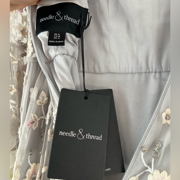 RARE FIND Needle & Thread Dragonfly Maxi Dress in Dusk Blue Size 4 - Picture 10 of 10